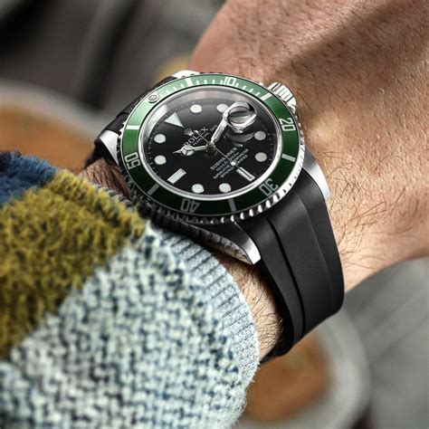 rolex elastomer strap|best rubber strap for rolex.